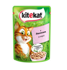 Kitekat пауч для кошек с лососем в соусе 28*85 г