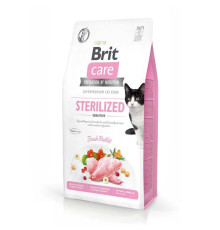 Brit Care Cat GF Sterilised Sensitive Rabbit для стерилизованных кошек с кроликом 400 г