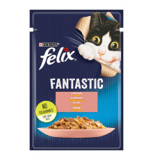 Влажный корм для кошек Felix Fantastic Salmon с лососем 26*85 г фото