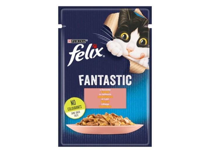 Влажный корм для кошек Felix Fantastic Salmon с лососем 26*85 г