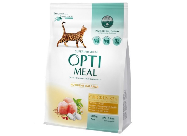 Optimeal Cat Chicken для кішок з куркою 200 г