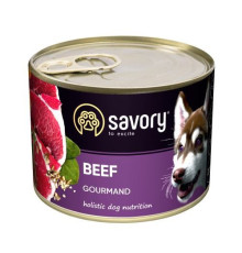 Savory Dog Gourmand Beef для собак с говядиной 200 г фото