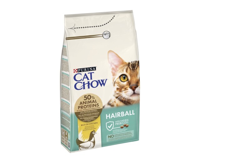 Cat Chow Hairball Control для кошек с курицей 1.5 кг