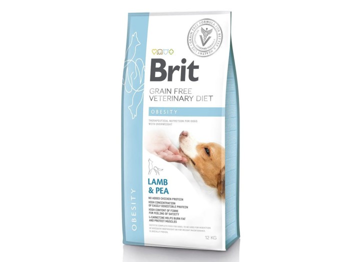 Brit VD Obesity Dog для собак з ягням та горохом 12 кг