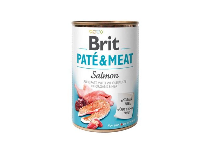 Brit Pate Meat Dog для собак паштет із лососем 400 г