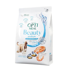 Optimeal Dog Beauty Podium для собак блискуча вовна та догляд за зубами з морепродуктів 1.5 кг