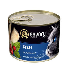 Savory Cat Adult Fish для кошек с рыбой 200 г