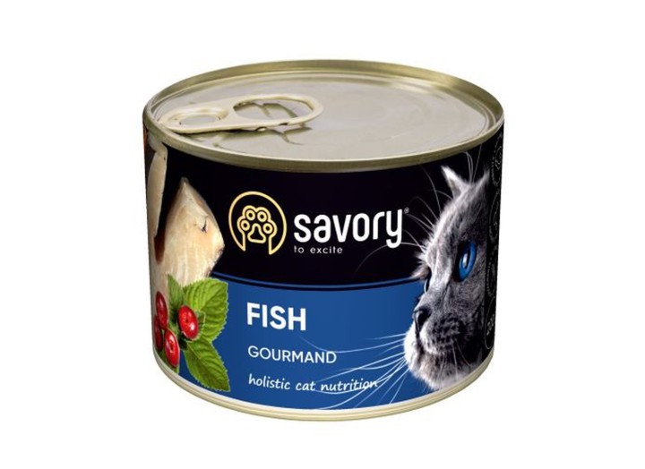 Savory Cat Adult Fish для кішок з рибою 200 г