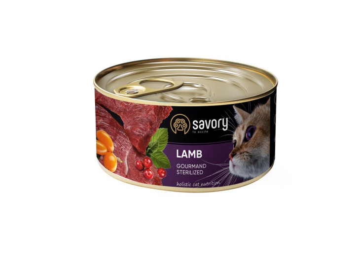 Savory Sterilised Lamb для стерилізованих кішок з ягнятим 200 г