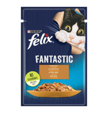 Влажный корм для кошек Felix Fantastic с индейкой 26*85 г фото