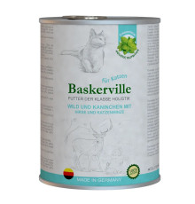 Baskerville Holistic Wild und Kaninchen для кошек оленина, кролик и мятой 400 г