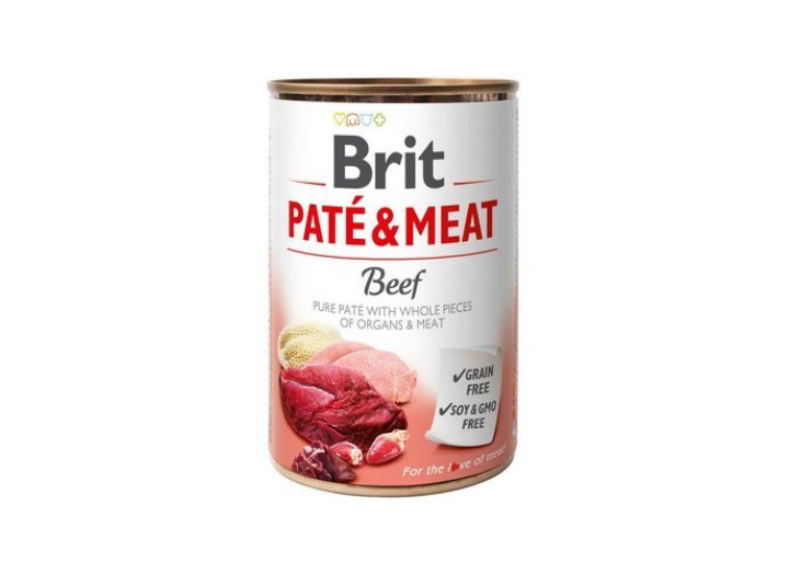 Влажный корм Brit Pate Meat Dog для собак паштет с говядиной 400 г