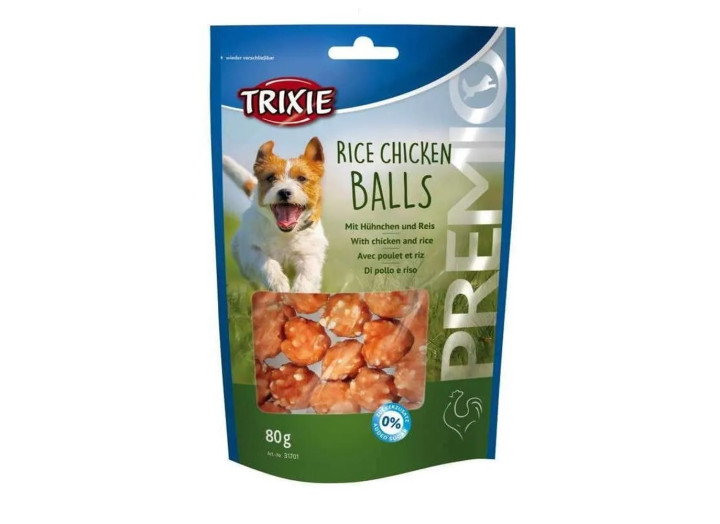 Лакомство для собак Trixie PREMIO Rice Chicken Balls 80 г (курица)