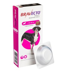 Жевательная таблетка Bravecto от блох и клещей для собак с весом 40-56 кг