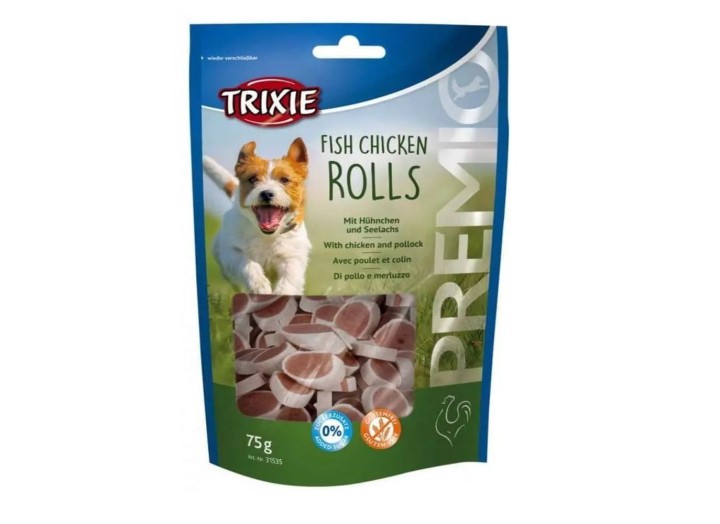 Ласощі для собак Trixie Premio Chicken and Pollock Rolls, з куркою та лососем 75 г (31535)