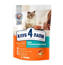 Клуб 4 Лапы Premium Sterilised для стерилизованных кошек с курицей 24х80 г