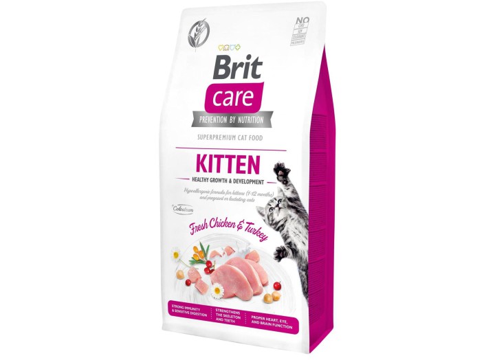 Brit Care GF Kitten для кошенят з куркою та індичкою 7 кг