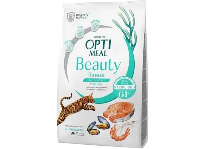 Optimeal Cat Beauty Fitness для кішок із морепродуктів 1.5 кг