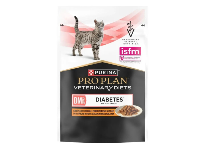 Purina Pro Plan Veterinary DM St/Ox Diabetes Managment для кішок у соусі з куркою 10х80 г