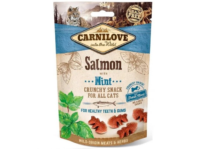 Лакомство для кошек Carnilove Cat Semi Moist Snack, лосось и мята 50 г (100410)