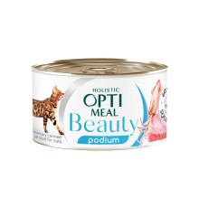 Optimeal Beauty Podium Полосатый тунец в соусе с кольцами кальмаров 70г