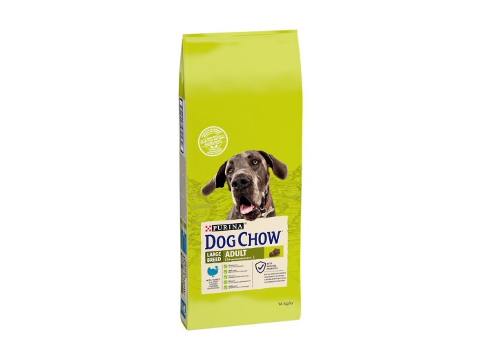 Dog Chow Adult Large Breed для собак с индейкой 14 кг