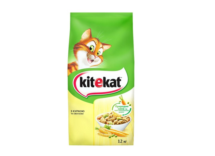 Kitekat для кошек с курицей 12 кг