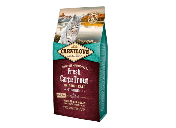 Carnilove Carp Trout Sterilised для стерилізованих кішок з коропом та фореллю 2 кг