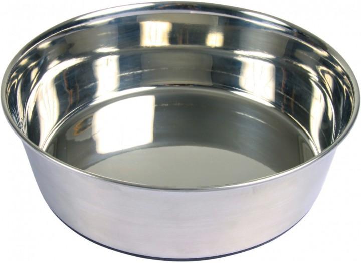 Миска Trixie Stainless Steel Bowl для собак, нержавеющая сталь, резиновое основание, 1 л (25072)