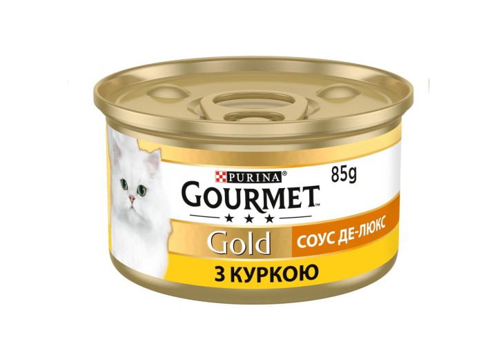 Gourmet Gold Шматочки в соусі для кішок з куркою 24x85 г