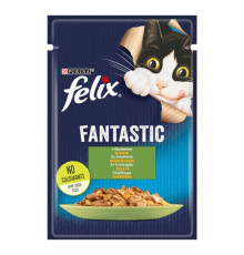 Вологий корм для кішок Felix Fantastic, з кроликом, 26*85 г