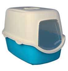 Туалет Trixie Vico Litter Tray для кошек закрытый, 40х40х56 см бирюзово-белый (40275) фото