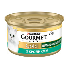 Gourmet Gold для кішок Шматочки в паштеті з кроликом 24x85 г фото