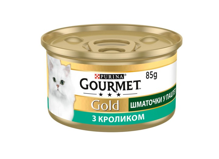 Gourmet Gold для кошек Кусочки в паштете с кроликом 24x85 г