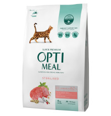 Optimeal Sterilised Beef Sorghum для стерилізованих кішок з яловичиною 4 кг