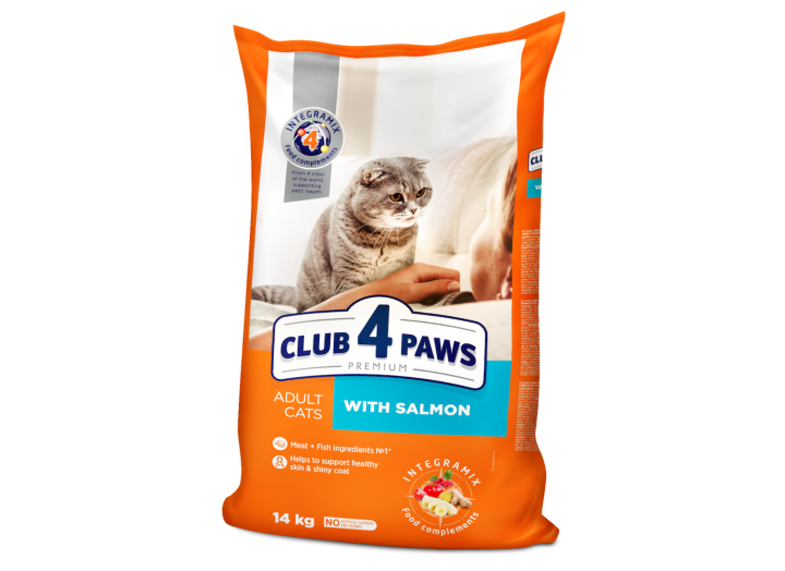 Клуб 4 Лапи Premium Salmon для кішок з лососем 14 кг