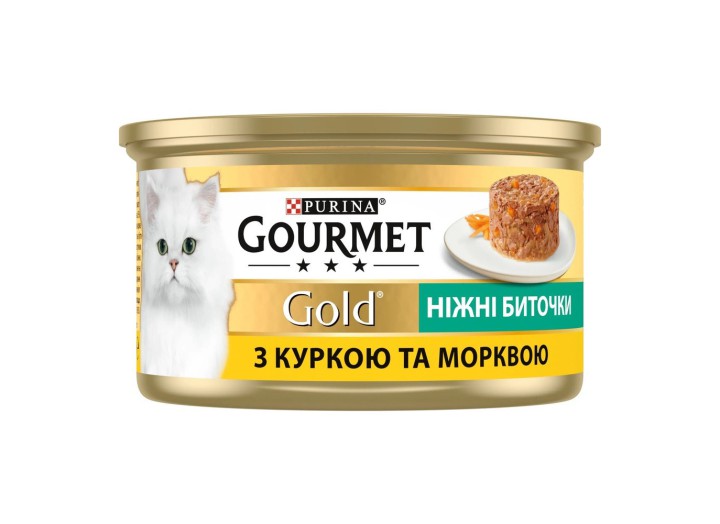 Gourmet Gold Ніжні биточки з куркою та морквою 24x85 г