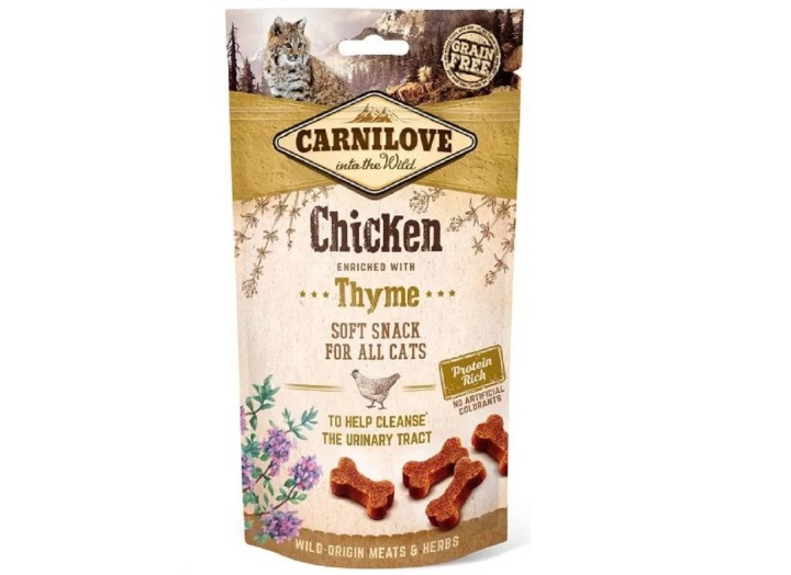 Лакомство для кошек Carnilove Cat Semi Moist Snack, курица и тимьян 50 г (111376)