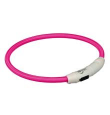 Ошейник Trixie Safer Life USB Flash Light Ring для собак светящийся, 35 см розовый (12706) фото