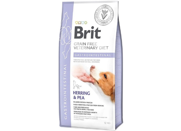 Brit VD Gastrointestinal Dog для собак з оселедцем, лососем та горохом 12 кг