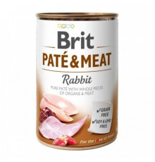 Влажный корм Brit Pate Meat Dog для собак паштет с кроликом 400 г