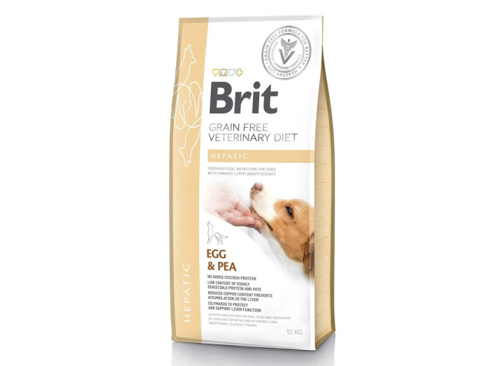 Brit VD Hepatic Dog для собак з яйцем, горохом, бататом та гречкою 12 кг