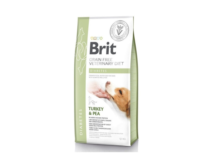 Brit VD Dog Diabetes для собак з індичкою та горохом 12 кг