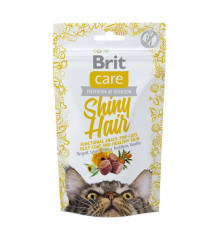 Brit Care Shiny Hair Ласощі для підтримки краси вовни у котів 50 г