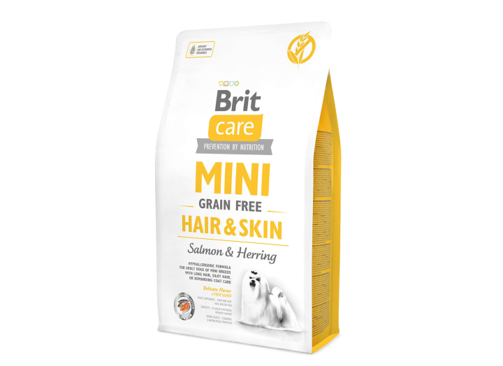 Brit Care Mini Grain Free Hair & Skin для собак з лососем 2 кг