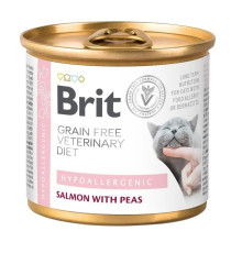 Brit VD Hypoallergenic Cat Cans для кішок з лососем та горохом 200 г