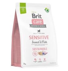 Brit Care Dog Sustainable Sensitive Fish для собак з чутливим травленням, риба та комахи 3 кг