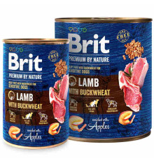Brit Premium by Nature з ягнятком та гречкою для собак 800 г