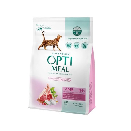 Optimeal Lamb Sensitive для кішок з чутливим травленням, з ягням 200 г