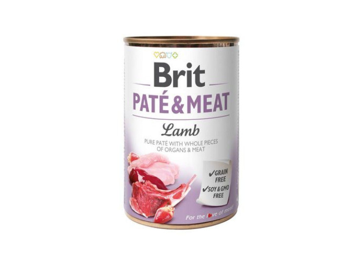 Brit Pate Meat Dog для собак паштет з ягнятком 400 г